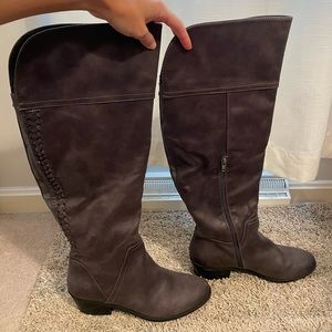 Womens dark gray boots size 9.5 worn twice